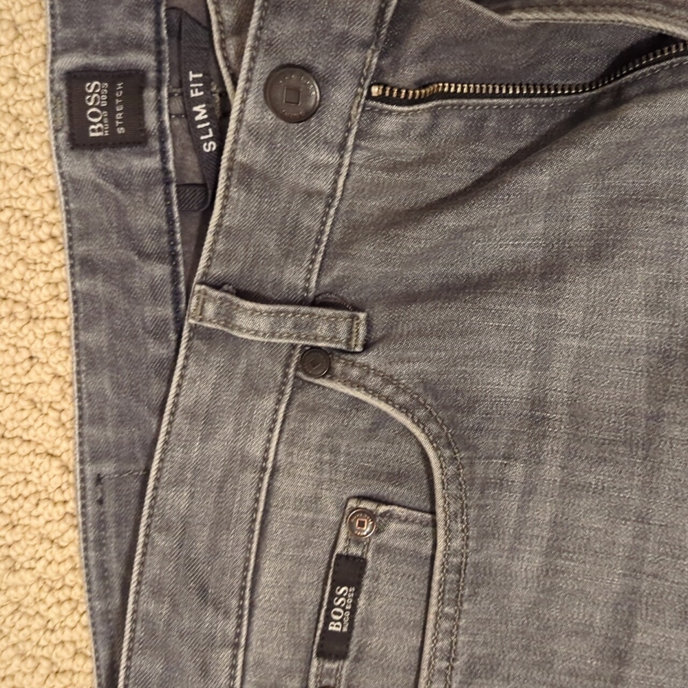 Hugo Boss Slim Fit Men's Jeans in Washed Gray